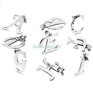 Stainless Steel Music Note A-Z Letters Pendant Necklace 26 Alphabets AVAILABLE