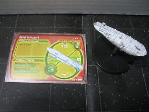 =Star Wars Miniatures STARSHIP BATTLES Rebel Transport 10/60 with card=