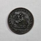 1854 Bank of Upper Canada Half Penny Token