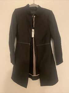 NWT BCBG MAXAZRIA Arelia Long Blazer Jacket Black XS