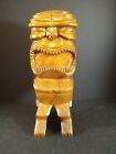 12 Inch Carved Wooden Tiki Statue Made In Philippines NICE!