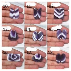 Natural Amethyst Lace Agate Cabochon loose Gemstone For Jewelry Making J 8104