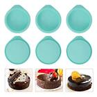 6-Pack Silicone Cake Molds 4 Inch Round Silicone Cake Pans Green Baking Pan Set