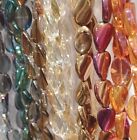 Glass Beads Lot Twisted Oval Coin 10 Strands Jewelry Making Spacer Bead Wholesal