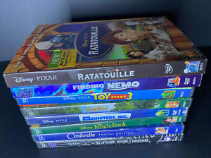 Lot of 8 Disney DVDs Ratatouille Nemo Toy Story Tangled Monsters Inc + More