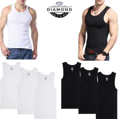 6-12 Pack Men's Tank Top 100% Cotton A-Shirt Wife Beater Undershirts Size S-4XL