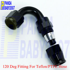 AN6 -6 6AN AN8 -8 8AN 120 Degree PTFE teflon hose end e85 elbow fitting adapter