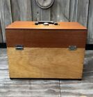 Vintage Nailed Mid Century MCM Wood Receiver Trinket Storage Stash Wooden Box