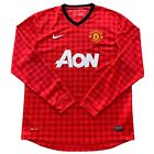 Nike Manchester United Home Shirt Long Sleeve Futbol Soccer Jersey Red Check L