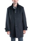 London Fog Mens Clark Classic-Fit Wool Blend Overcoat Coat  Charcoal 38R $395