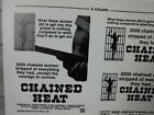 CHAINED HEAT Movie Mini Ad Sheet Vintage Advertising Poster Clip Art Linda Blair
