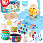 Mini Kids Pottery Wheel: Complete Painting Kit for Beginners with Modeling Clay