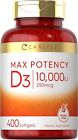 Carlyle Vitamin D 10000 IU 400 Softgels | Value Size | Max Potency | Non-GMO, Gl