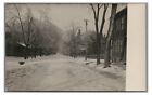 RPPC Street View Snowy Day MUNCY PA Lycoming County Real Photo Postcard 2