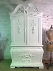 French Armoire Painted Cottage Chic Shabby French Romantic Armoire/ Wardrobe