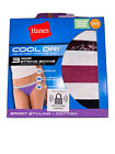 M / 6 Hanes 3-Pack Cool Dri Tagless Cotton String Bikini Panties Assort