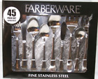 FARBERWARE 45 Piece Stainless Steel Silverware (Full Set, Service for 8) NEW!