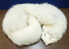 Tanned White Fox Hide Pelt Fur - 46in