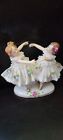 Dresden Lace Figurine Dancing Girls Made in Germany Marked