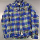 Abercrombie & Fitch Shirt Mens XXL Long Sleeve Flannel Blue Green Red Plaid