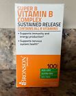 Bronson Super Vitamin B Complex Sustained Release 100 Tabs Exp 10/2025