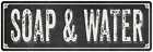 SOAP & WATER Shabby Chic Black Chalkboard Metal Sign Decor 106180050038
