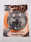 1935 MLB Baseball World Series Program Detroit Tigers VS Chicago Cubs Reprint