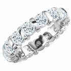 3.11 Ct- .Round Ice Blue White Moissanite Diamond Engagement Silver Ring Size 8
