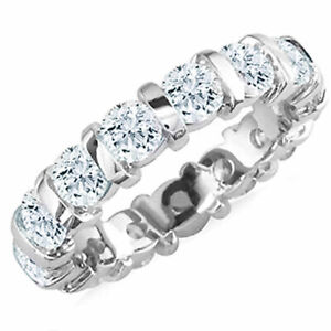 3.11 Ct : Round Ice Blue White Moissanite Diamond Engagement Silver Ring Size 8