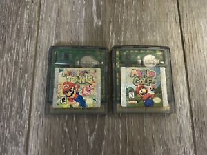 Mario Tennis & Golf Nintendo Gameboy Color Games lot *Authentic & Saves*
