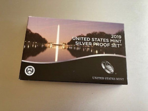 2019-S Silver Proof Set. Partial with COA, Box and 5 Coins. *See description*