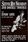 STEVIE RAY VAUGHAN 1989 IN STEP TOUR 1st PRINTING POSTER / STRAY CATS / NM 2 MNT