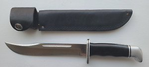 Vintage Buck 120 Fixed Blade Knife With Sheath USA