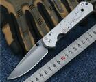Y-START Camping Knife Hunting Folding Knife  TITANIUM Handle S35vn Blade KF-05