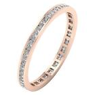 SI1 G Eternity Engagement Stackable Ring 0.50Ct Round Cut Diamond 14K White Gold