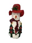 New ListingVintage Look Primitive  Country Snowman Stuffed Christmas Trees Top Hat