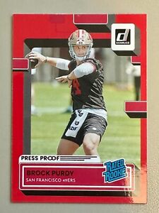 Brock Purdy 2022  Donruss #374 Rated Rookie RC Red Press Proof SP NM or better