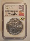 2020(P) Silver Eagle NGC MS 70 Emergency Production Mike Castle Signature #0036