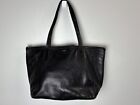 Fossil Sydney Black Real Leather Shoulder Shopper Carryall Tote Bag-Nice
