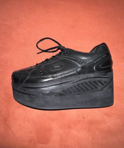 Skechers Womens Maisto Work Shape-Ups Sneakers Black 76557 Walking Leather 7.5