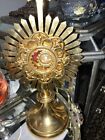 New ListingGolden Monstrance With Luna And Reliquary Inside St. Gaspar Bufalo
