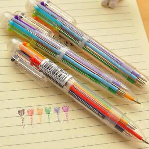 6 In-1 Multi-color Color Ballpoint Pen Ball Point Pens Kids-School/Office Supply