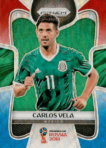 2018 Panini Prizm World Cup RED BLUE WAVE #129 Carlos Vela - Mexico Qty