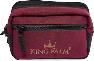 KING PALM | Canvas Travel Pouch | Durable Toiletry Bag | Maroon | 8 x 5 Inch