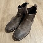 Cole Haan Air C11056 Pull On Casual Leather Distressed Chelsea Boots Brown Sz 12