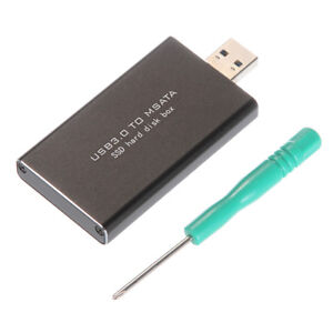 Mini Black USB3.0 TO MSATA SSD Hard Disk Enclosure Adapter Box External HDD Case