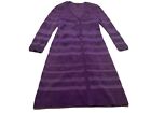 Escada Rayon Wool Blend Full Length Button Down Dress Purple Size 40 R1