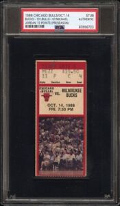 1988 Michael Jordan Chicago Bulls Vintage Ticket Stub PSA Authentic POP 1