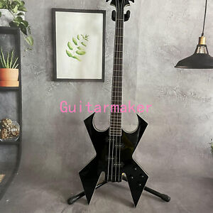 New Listing4 String Special Shape Electric Bass Guitar Maple Neck Basswood Body Solid