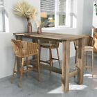 Counter Height Dining Table Breakfast Cafe Table Wooden Kitchen Bar Furniture